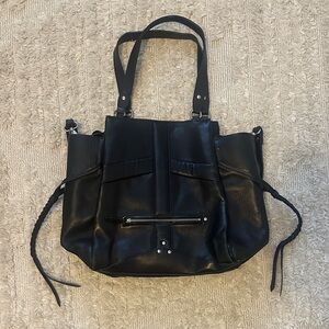 Jerome Dreyfuss Black Leather Shoulder Bag-ANATOLE